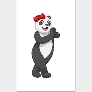 Panda with Ribbon Posters and Art